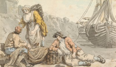 Vissersvolk met Mandjes en Netten door Francis Wheatley