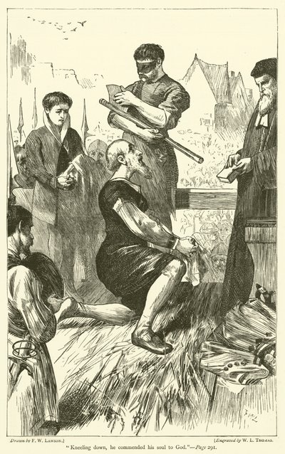 Knielend beval hij zijn ziel aan God door Francis Wilfred Lawson