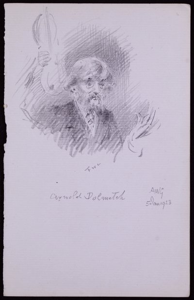 Portret van Arnold Dolmetsch door Francis Wilfred Lawson