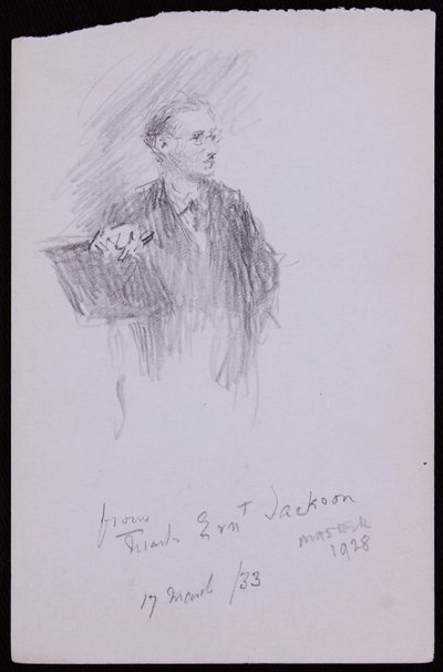 Portret van Ernest Jackson door Francis Wilfred Lawson