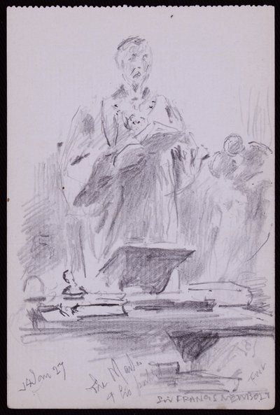 Portret van Francis Newbolt door Francis Wilfred Lawson