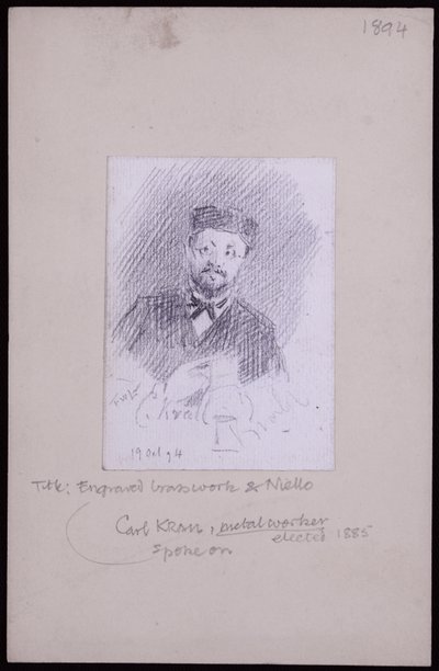Portret van Karl Krall door Francis Wilfred Lawson