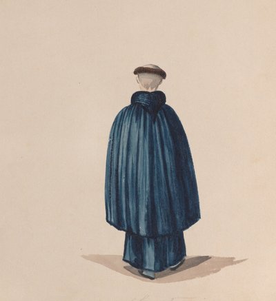 Een monnik van de orde van St. Franciscus van achteren gezien door Francisco
