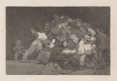 Disparate general (Algemene Dwaasheid), ook bekend als Unas de Gato y Habito de Beato (De Klauwen van een Kat en de Kleding van een Toegewijde), uit de serie Los disparates (Los proverbios) door Francisco de Goya