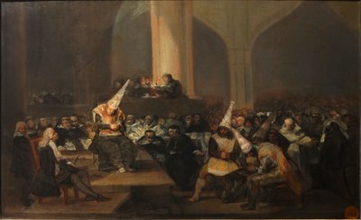 Scène van de Inquisitie door Francisco de Goya
