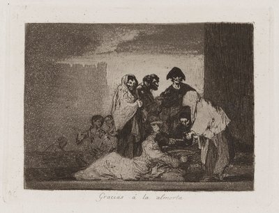 Gracias a la almorta (Dankzij de Milt), Plaat 51 uit Los desastres de la guerra (De Rampen van de Oorlog) door Francisco de Goya