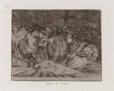 Murió la verdad, Plaat 79 uit Los desastres de la guerra door Francisco de Goya