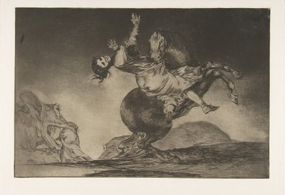 Plaat 10 uit de Disparates: De Paardenontvoerder, ca. 1816-23 gepubliceerd 1864 door Francisco de Goya