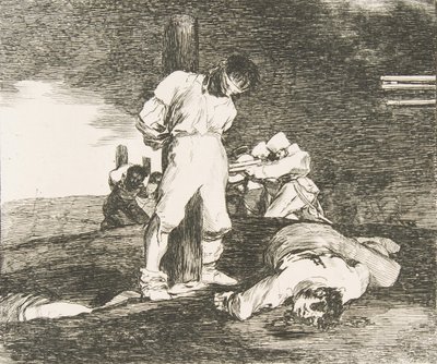 Plaat 15 uit De rampen van de oorlog Los Desastres de la Guerra: En er is geen hulp..., 1810 door Francisco de Goya