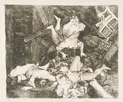 Plaat 30 uit De Rampen van de Oorlog: Verwoestingen van de Oorlog, 1810 door Francisco de Goya