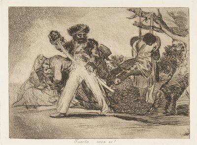 Plaat 31 uit De Rampen van de Oorlog: Dat..., 1810 gepubliceerd 1863 door Francisco de Goya