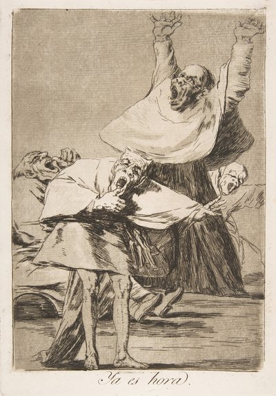 Plaat 80 uit Los Caprichos: Het is tijd Ya es hora door Francisco de Goya
