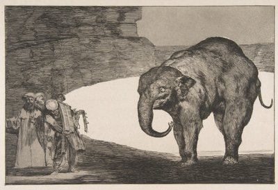 Plaat C uit de Disparates: Dierlijke Dwaasheid door Francisco de Goya