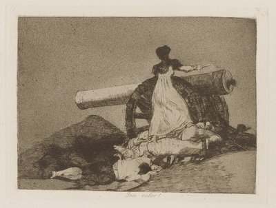 Que valor! (Wat een moed!), pl. 7 uit de serie Los desastres de la guerra (De rampen van de oorlog) door Francisco de Goya