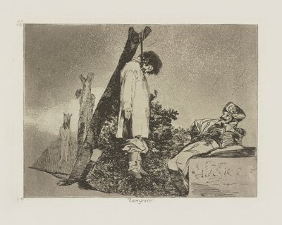Ook niet., pl. 36 uit de serie Los desastres de la guerra (De Rampen van de Oorlog) door Francisco de Goya
