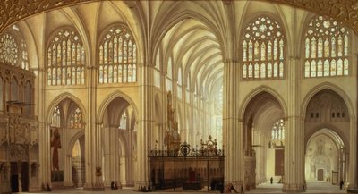 Het interieur van de kathedraal van Toledo, 1856 door Francisco Hernandez Y Tome