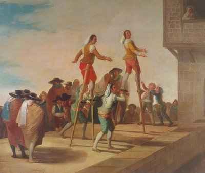 De stelten (Los Zancos) door Francisco de Goya