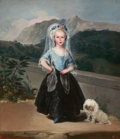 María Teresa de Borbón y Vallabriga, later gravin van Chinchón door Francisco Jose de (school of) Goya