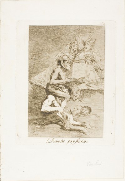 Vrome Beroep, plaat 70 uit Los Caprichos door Francisco Jose de Goya y Lucientes