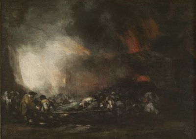 Brand in een ziekenhuis door Francisco Jose de Goya y Lucientes
