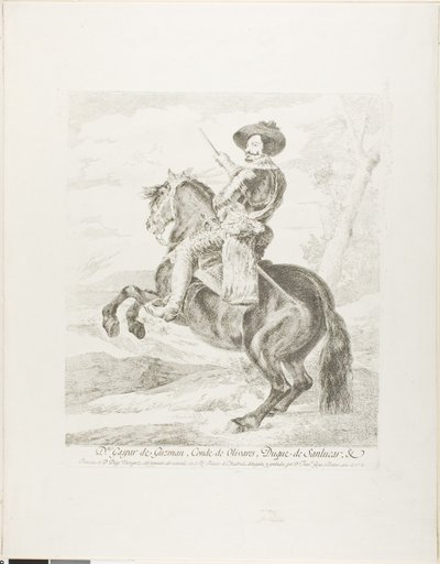 Gaspar de Guzman, Conde Duque van Olivares door Francisco Jose de Goya y Lucientes