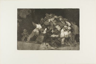 Algemene dwaasheid, plaat negen uit De Spreekwoorden door Francisco Jose de Goya y Lucientes