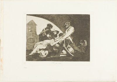 Noch deze, plaat elf uit De rampen van de oorlog door Francisco Jose de Goya y Lucientes