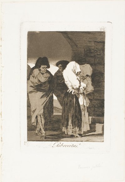 Arme kleine meisjes!, plaat 22 uit Los Caprichos door Francisco Jose de Goya y Lucientes
