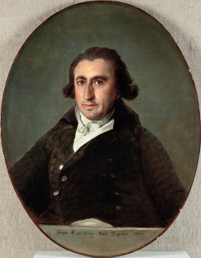Portret van Martin Zapater y Claveria (1747-1803) door Francisco Jose de Goya y Lucientes