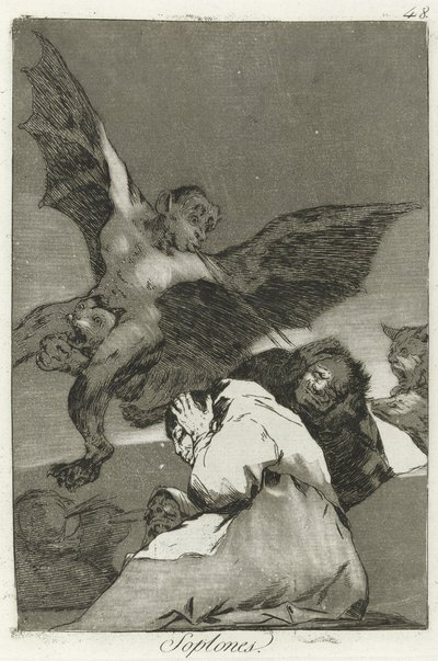 Soplones, Los Caprichos door Francisco de Goya