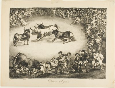 Spaanse Entertainment, uit De Stieren van Bordeaux door Francisco Jose de Goya y Lucientes