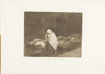 De Bedden van de Dood, plaat 62 uit De Rampen van de Oorlog door Francisco Jose de Goya y Lucientes