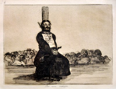 De Rampen van de Oorlog: Por una Navaja (voor een mes) door Francisco Jose de Goya y Lucientes