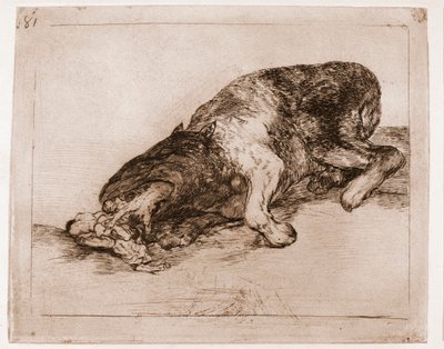 De rampen van de oorlog: Trots monster! (ets naar voorbereidende tekening) door Francisco de Goya