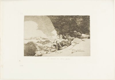 Hetzelfde elders, plaat 23 uit De rampen van de oorlog door Francisco Jose de Goya y Lucientes