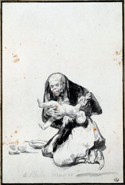 De slechte vrouw (Mala mujer) door Francisco de Goya