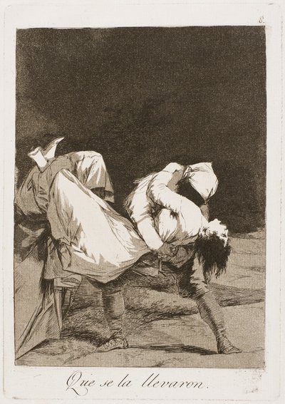 Ze Voerden Haar Weg!, plaat acht uit Los Caprichos door Francisco de Goya