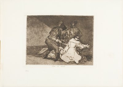 Dit is slecht, plaat 46 uit De rampen van de oorlog door Francisco Jose de Goya y Lucientes