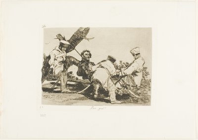 Waarom?, plaat 32 uit De Rampen van de Oorlog door Francisco Jose de Goya y Lucientes