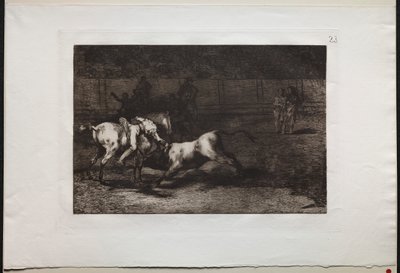 Stierengevechten: Mariano Ceballos, Alias de Indiaan, Doodt de Stier Vanaf Zijn Paard door Francisco de Goya