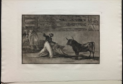 Stierengevechten: Oorsprong van de harpoenen of banderillas, 1876 door Francisco de Goya