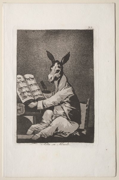 Caprichos: En zo was zijn grootvader. door Francisco de Goya