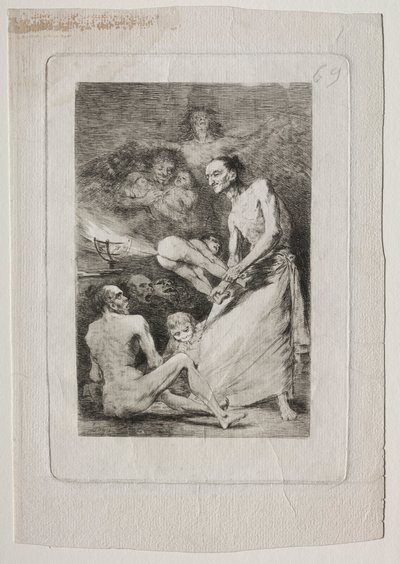 Caprichos: Blaas, c. 1799 door Francisco de Goya