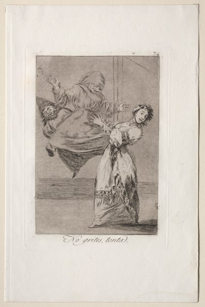 Caprichos: Schreeuw niet, domkop door Francisco de Goya