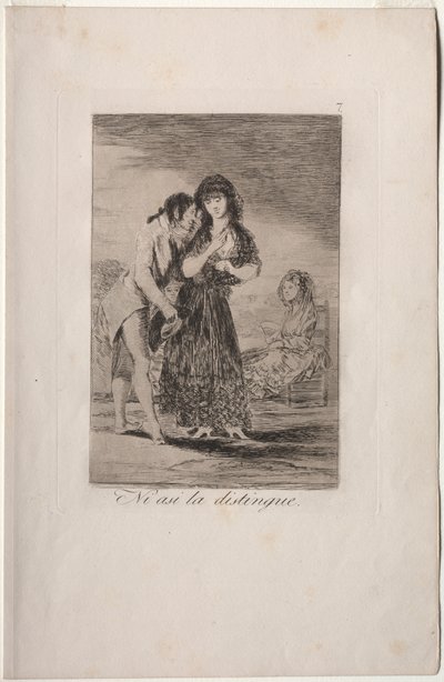 Caprichos: Zelfs zo kan hij haar niet begrijpen door Francisco de Goya