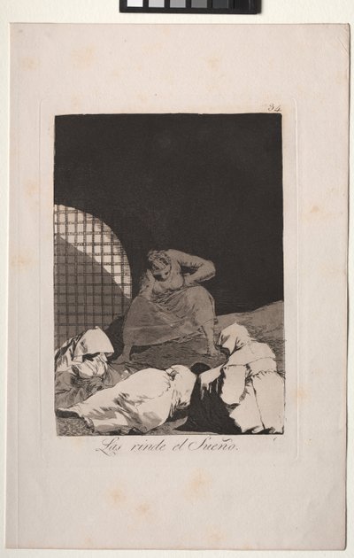 Caprichos: De slaap overweldigt hen door Francisco de Goya