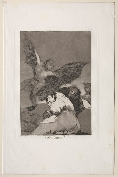 Caprichos: Roddelaars-Windvlagen door Francisco de Goya