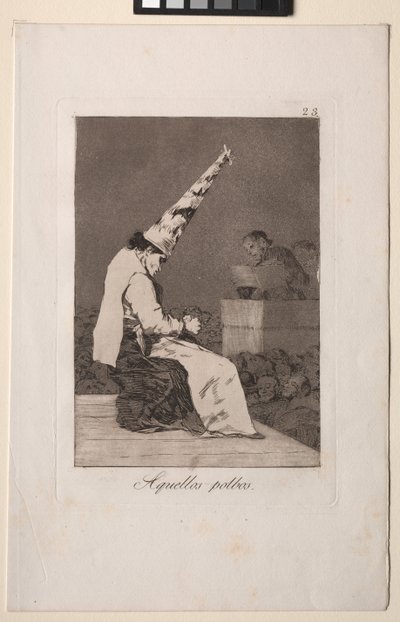 Caprichos: Die stofdeeltjes door Francisco de Goya