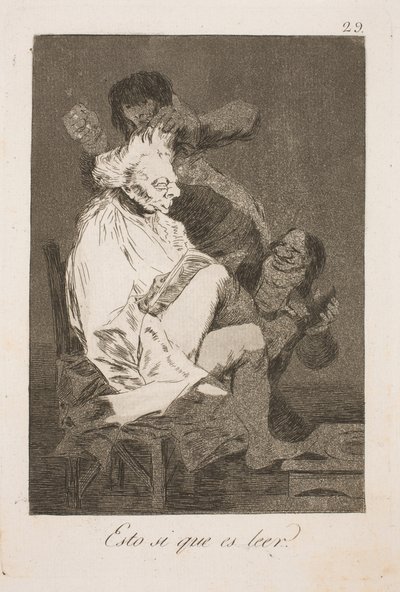 Dit heet lezen door Francisco de Goya