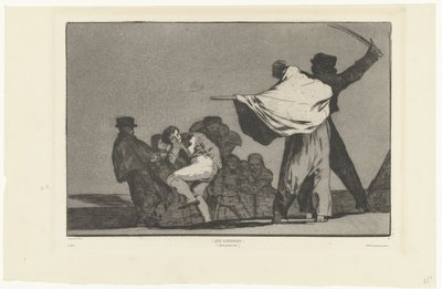Die soldaat! door Francisco de Goya